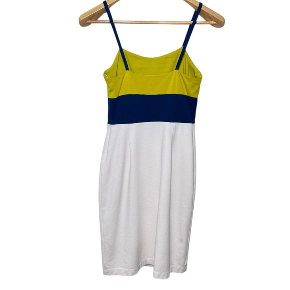 Banana Republic Citron Wasabi Colorblock Strappy Mini Dress Size 0 - Picture 2 of 6